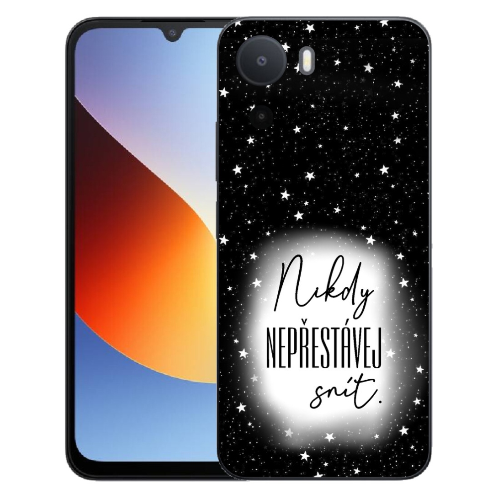 mmCase géltok a Xiaomi Redmi A7 Pro-hoz – idézet 1, fekete-fehér háttérrel
