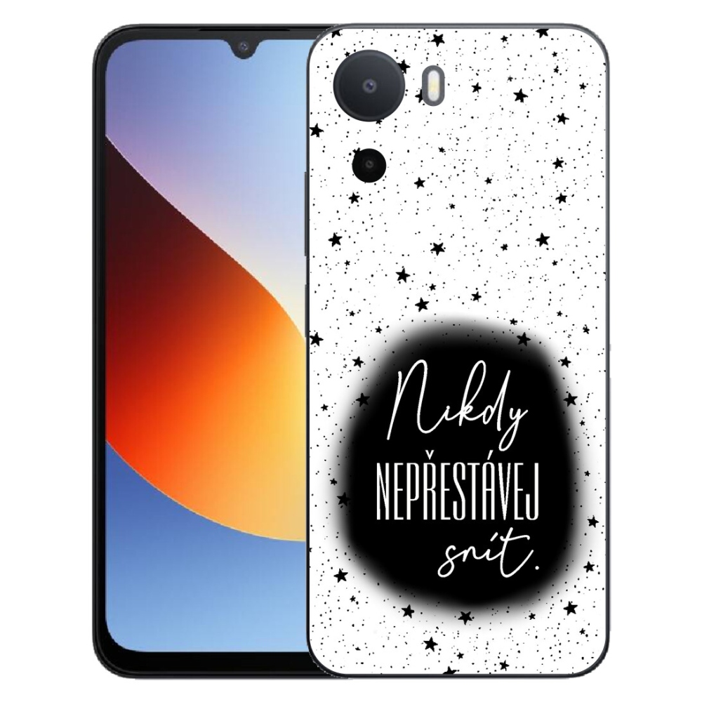 mmCase géltok a Xiaomi Redmi A7 Pro-hoz – 1. idézet, fekete-fehér háttér