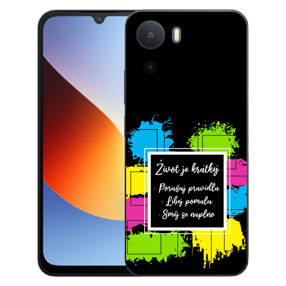 mmCase géltok a Xiaomi Redmi A7 Pro-hoz – idézet 5, fekete háttérrel