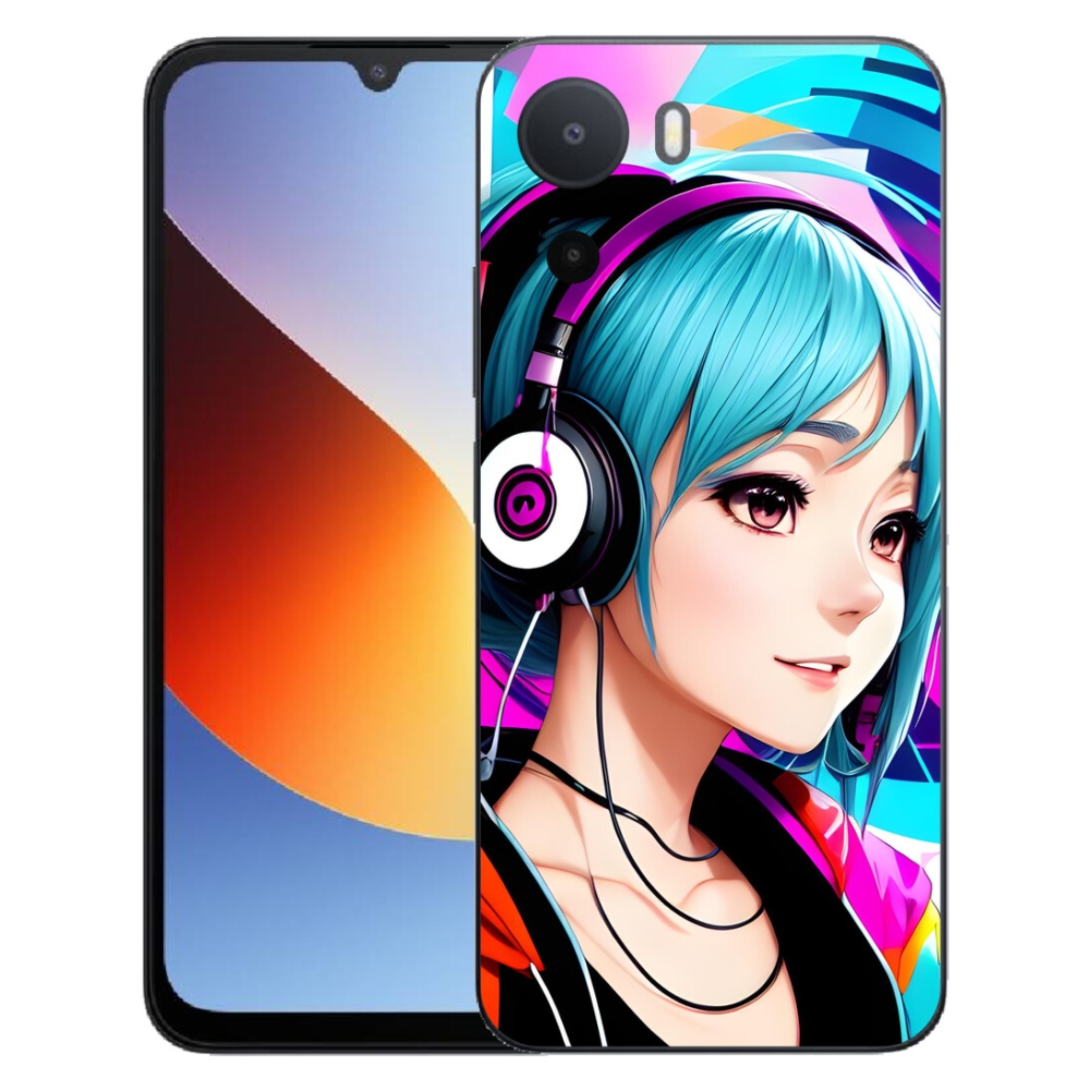 mmCase géltok a Xiaomi Redmi A7 Pro-hoz – fejhallgatóval ellátott lány