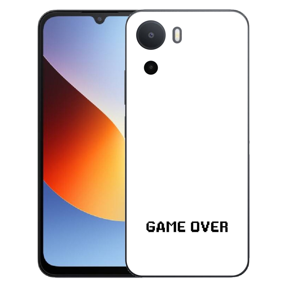 mmCase gél tok a Xiaomi Redmi A7 Pro-hoz – „game over” fehér háttérrel