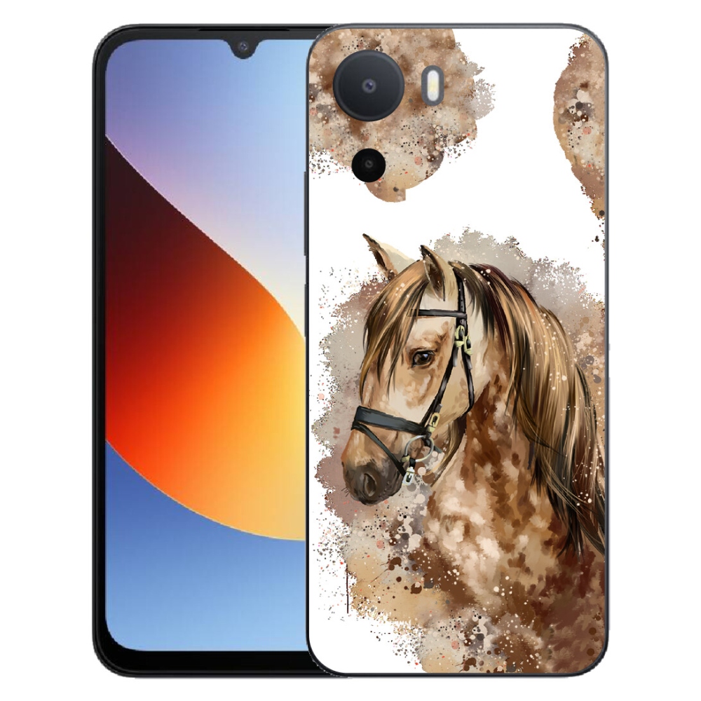 mmCase géltok a Xiaomi Redmi A7 Pro-hoz – barna, rajzolt ló