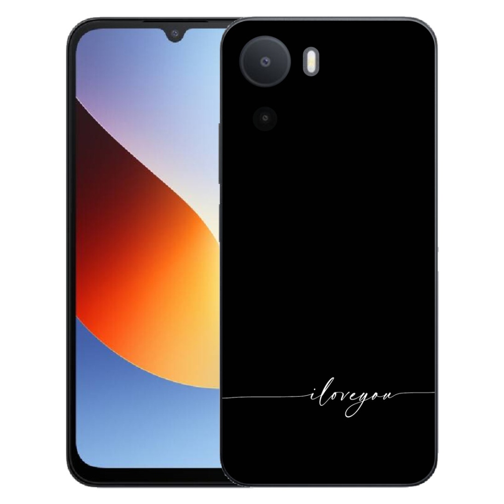 mmCase géltok a Xiaomi Redmi A7 Pro-hoz – „I love you” fekete háttérrel