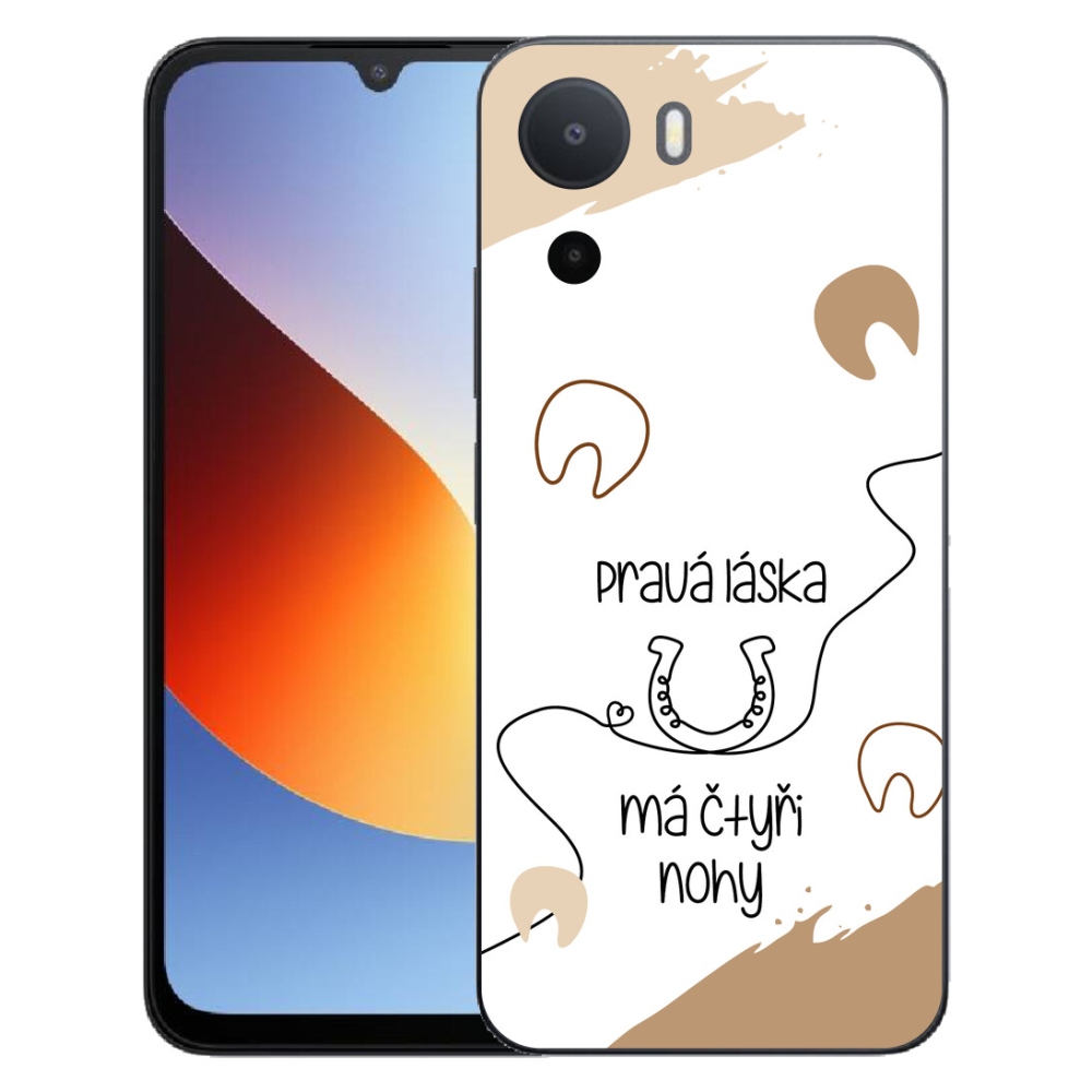 mmCase gél tok a Xiaomi Redmi A7 Pro-hoz – ló motívum, fehér háttér