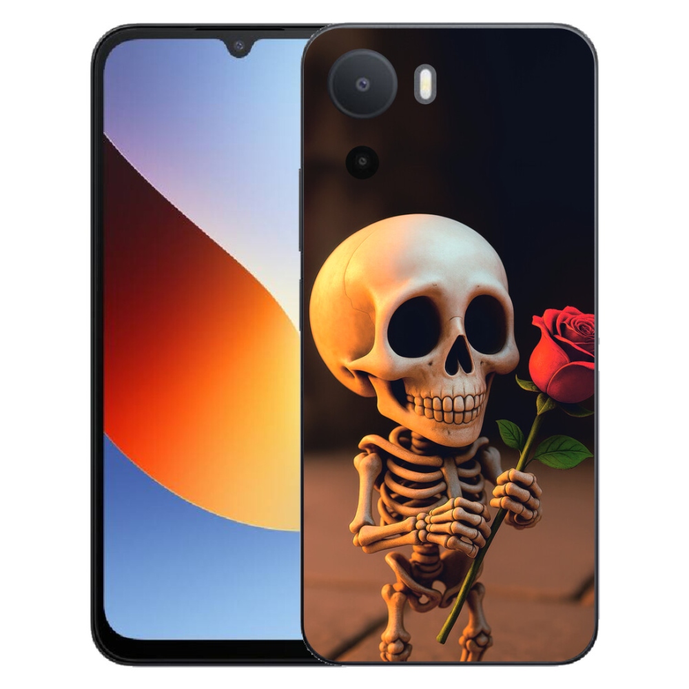 mmCase géltok a Xiaomi Redmi A7 Pro-hoz – csontváz rózsával
