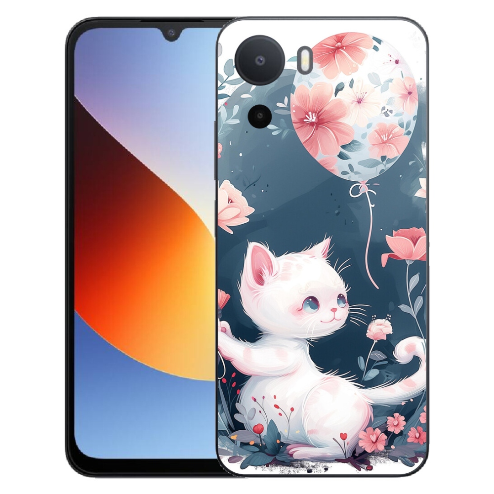 mmCase géltok a Xiaomi Redmi A7 Pro-hoz – cica léggömbbel