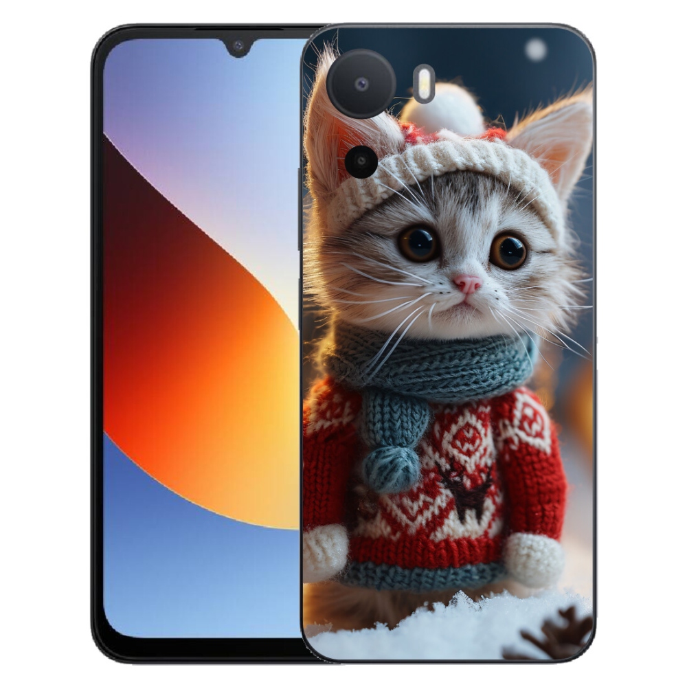 mmCase gélhuzat a Xiaomi Redmi A7 Pro-hoz – pulóveres cica