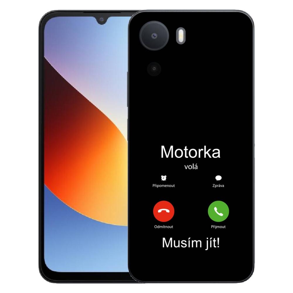 mmCase gél tok a Xiaomi Redmi A7 Pro-hoz – „A motor hív” fekete háttérrel