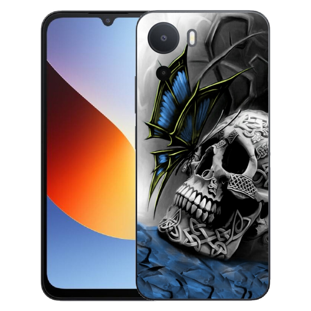 mmCase géltok a Xiaomi Redmi A7 Pro-hoz – pillangó és koponya