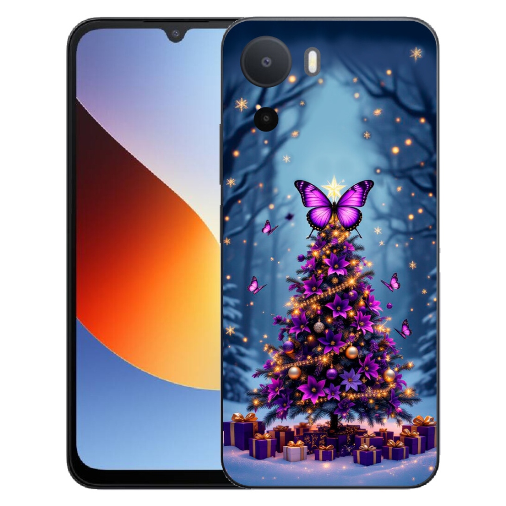 mmCase gél tok a Xiaomi Redmi A7 Pro-hoz – pillangós karácsonyfa