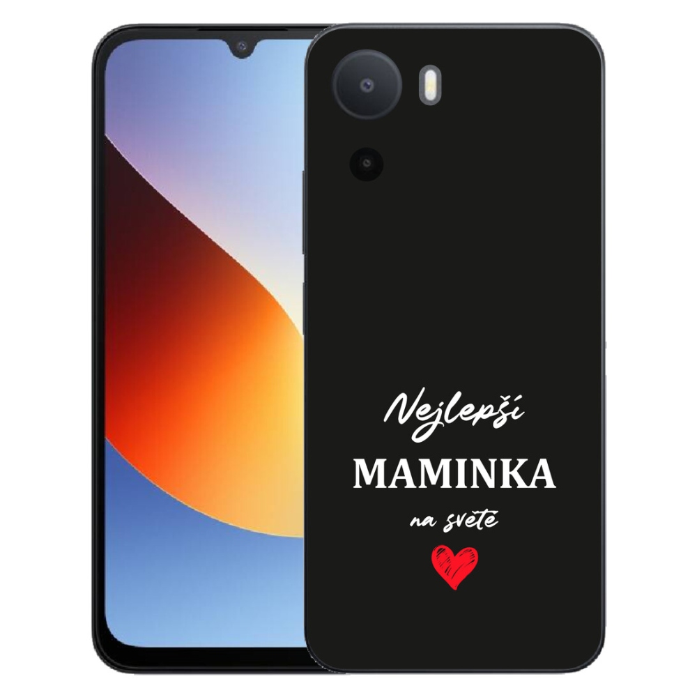 mmCase géltok a Xiaomi Redmi A7 Pro-hoz – „A legjobb anyuka 1” fekete háttérrel