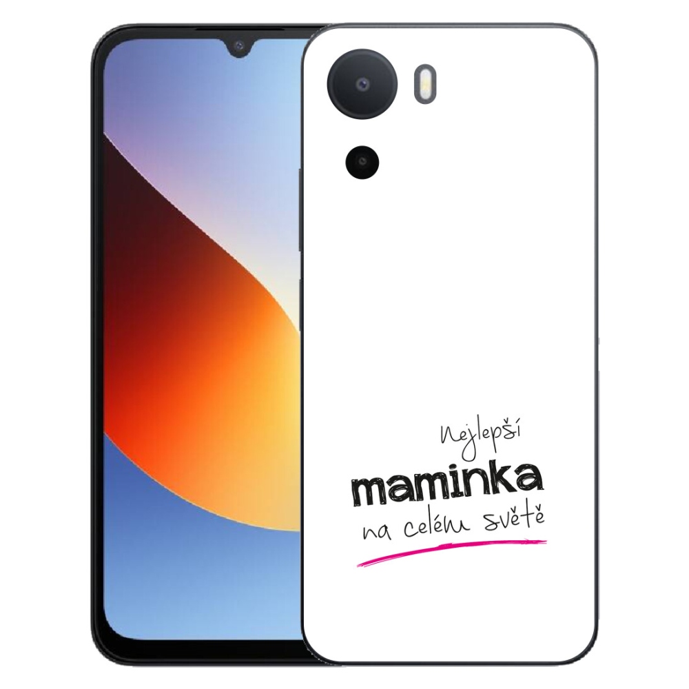 mmCase géltok a Xiaomi Redmi A7 Pro-hoz – „A legjobb anyuka” felirattal, fehér háttérrel