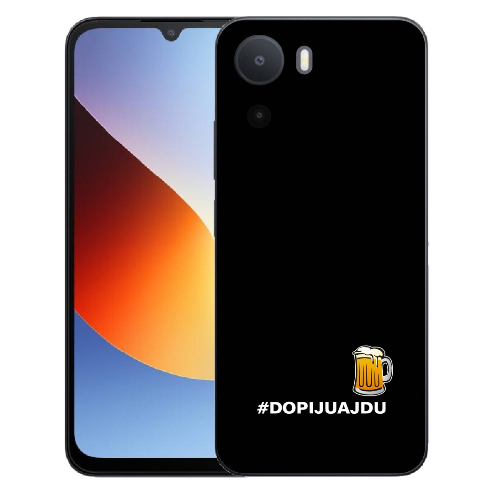 mmCase gél tok a Xiaomi Redmi A7 Pro-hoz – sörös motívum 1, fekete háttérrel