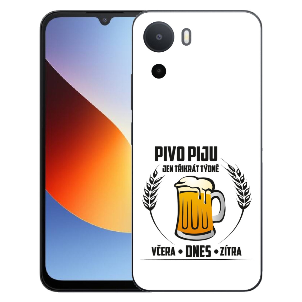 mmCase géltok a Xiaomi Redmi A7 Pro-hoz – sörös motívum, fehér háttér