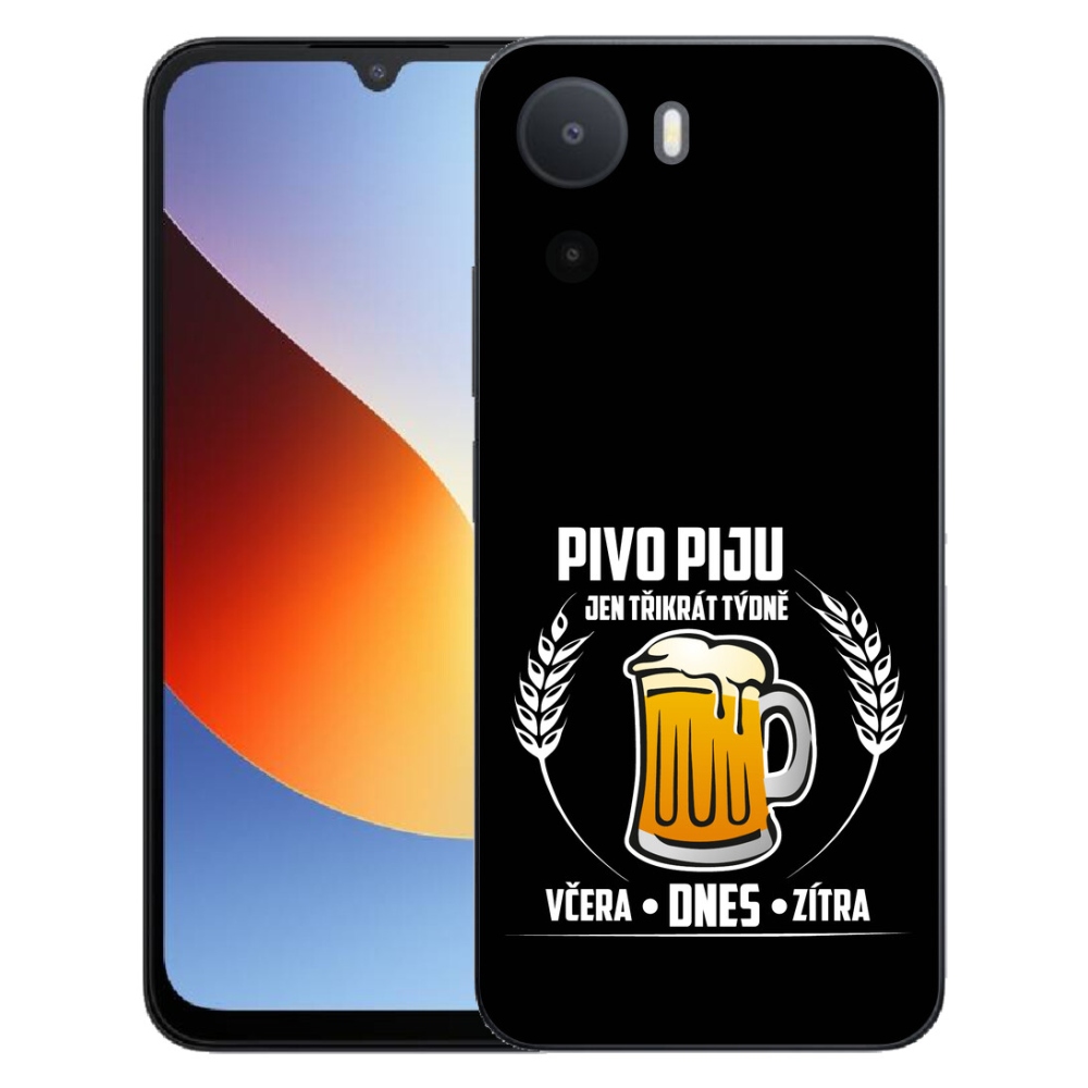 mmCase géltok a Xiaomi Redmi A7 Pro-hoz – sörös motívum, fekete háttér