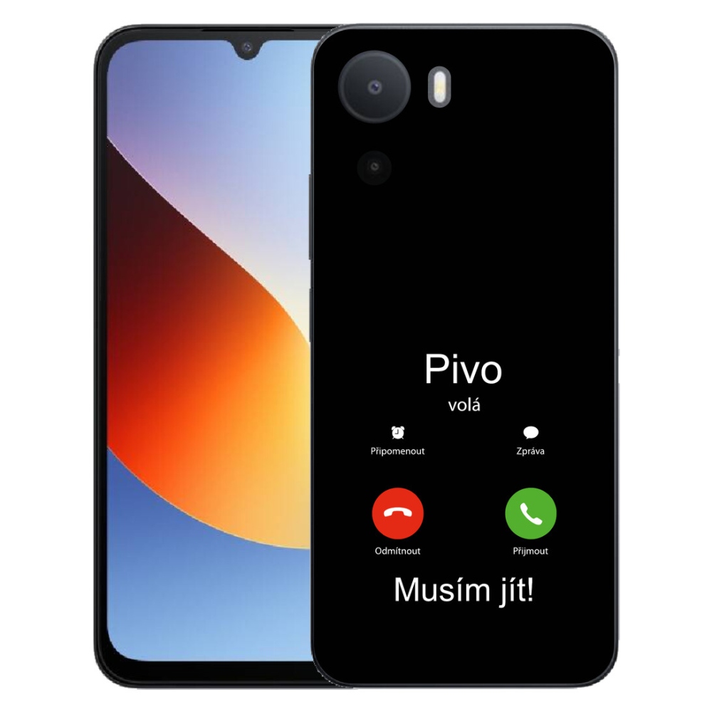 mmCase gél tok a Xiaomi Redmi A7 Pro-hoz – a sör fekete háttérrel
