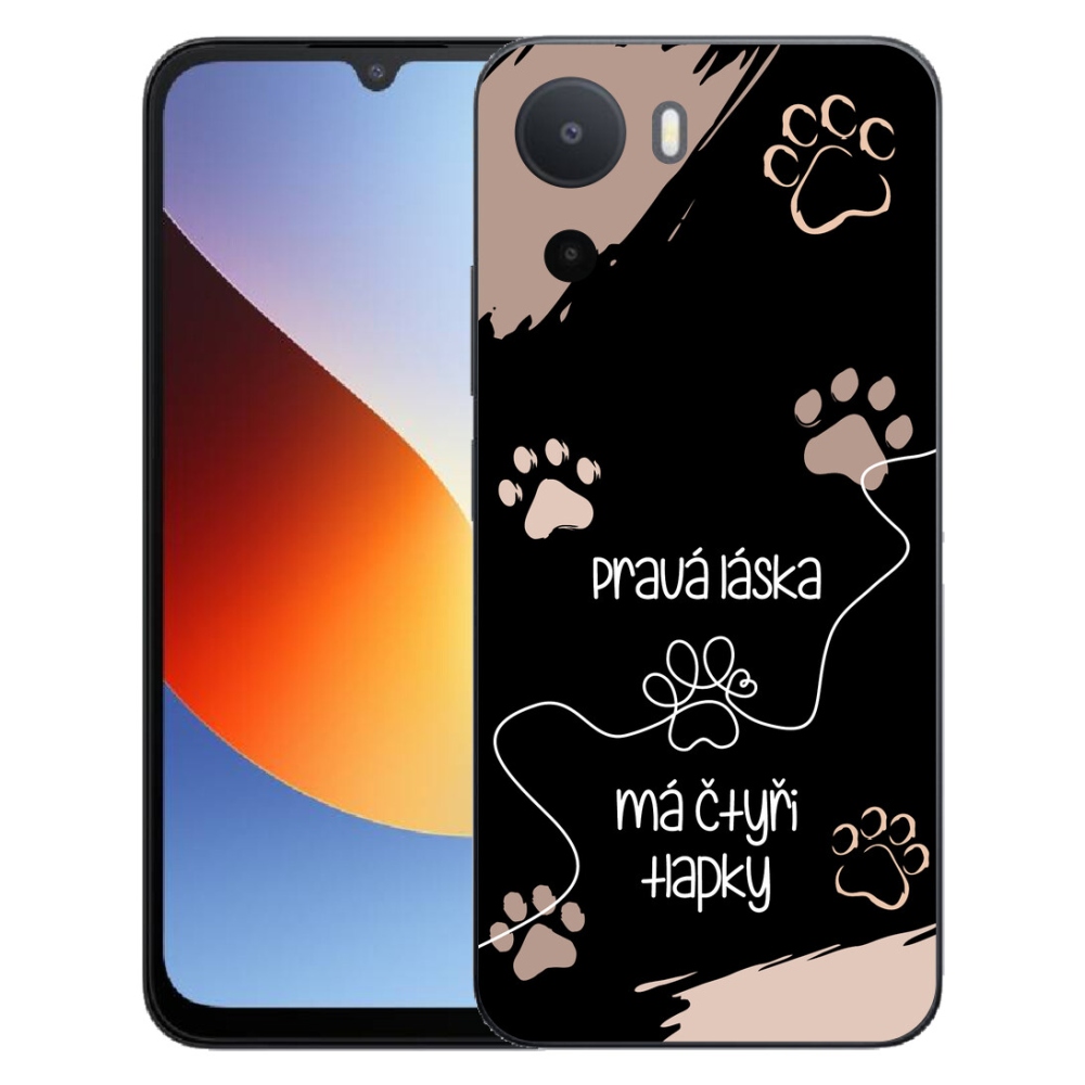 mmCase gél tok a Xiaomi Redmi A7 Pro-hoz – kutyás motívum 1, fekete háttérrel