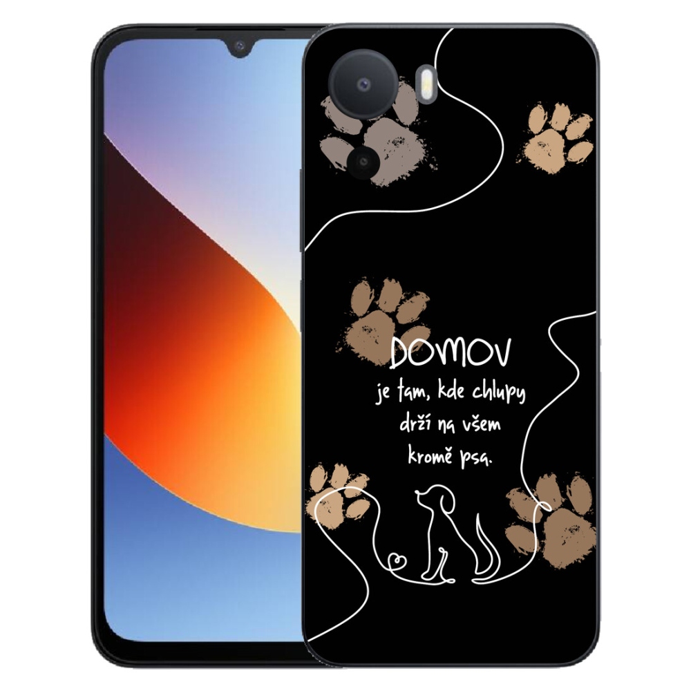 mmCase gél tok a Xiaomi Redmi A7 Pro-hoz – kutyás motívum, fekete háttér