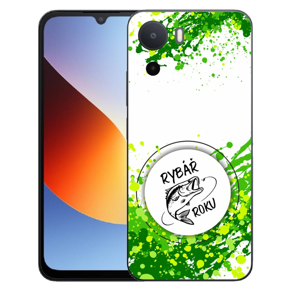 mmCase géltok a Xiaomi Redmi A7 Pro-hoz – „Az év horgásza” fehér háttérrel