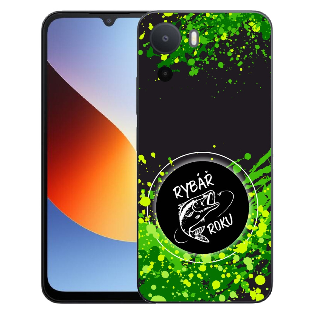 mmCase gél tok a Xiaomi Redmi A7 Pro-hoz – „Az év horgásza” fekete háttérrel