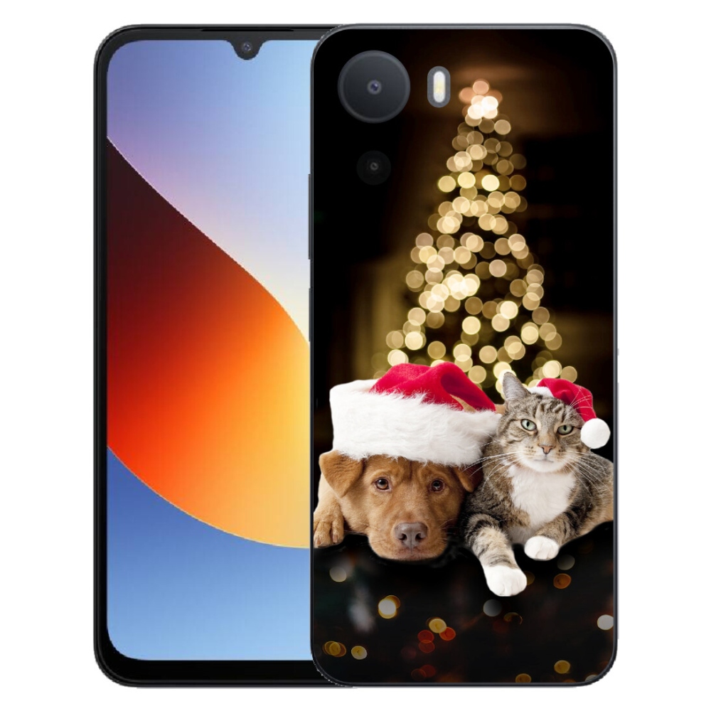 mmCase gél tok a Xiaomi Redmi A7 Pro-hoz – karácsonyi kutya és macska