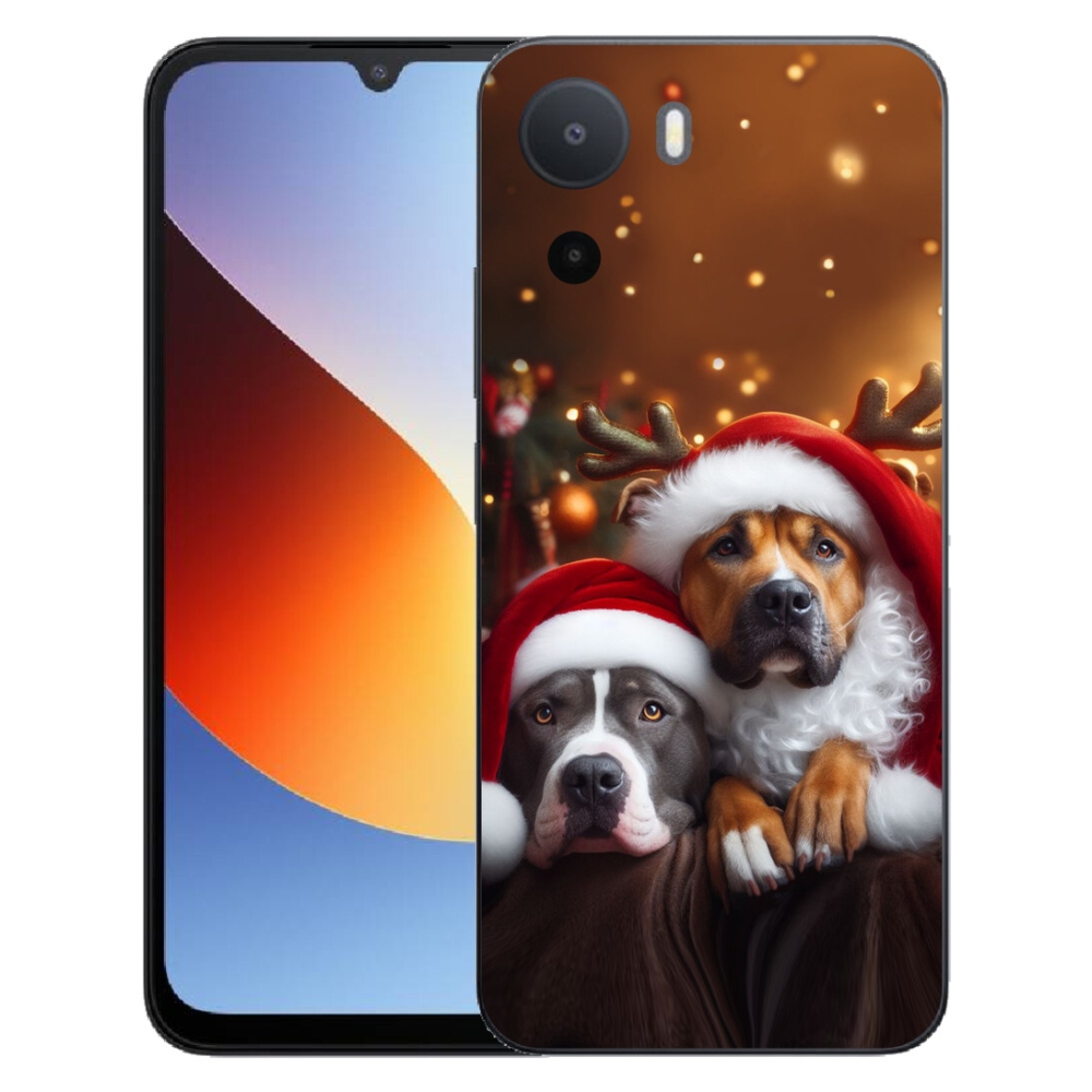 mmCase géltok a Xiaomi Redmi A7 Pro-hoz – karácsonyi kutyák