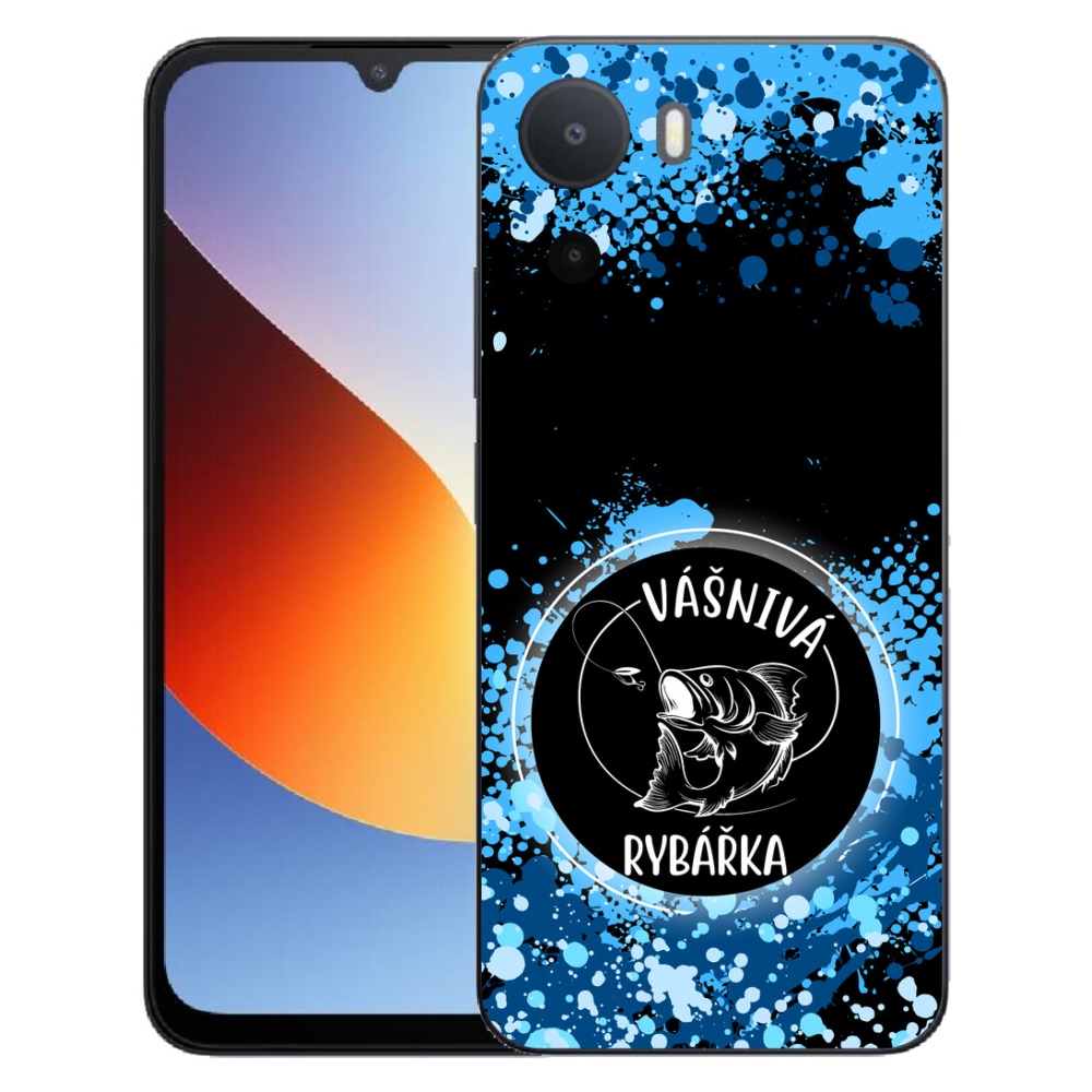 mmCase gél tok a Xiaomi Redmi A7 Pro-hoz – szenvedélyes horgász, fekete háttérrel