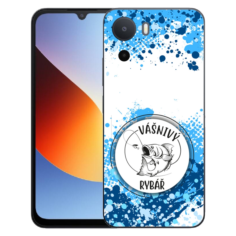 mmCase gél tok a Xiaomi Redmi A7 Pro-hoz – szenvedélyes horgász, fehér háttérrel
