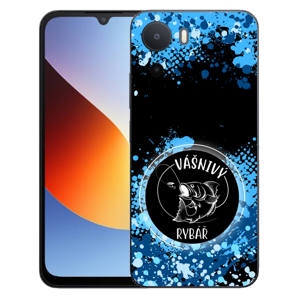 mmCase gél tok a Xiaomi Redmi A7 Pro-hoz – szenvedélyes horgász, fekete háttérrel