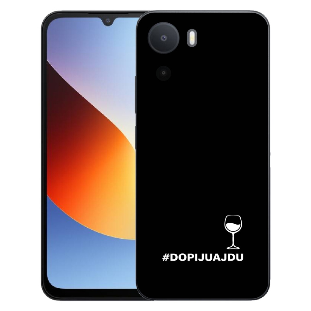 mmCase gél tok a Xiaomi Redmi A7 Pro-hoz – szőlőmotívum fekete háttérrel