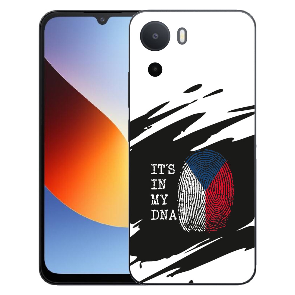 mmCase gél tok a Xiaomi Redmi A7 Pro-hoz – zászló, ujjlenyomat, fekete-fehér háttér