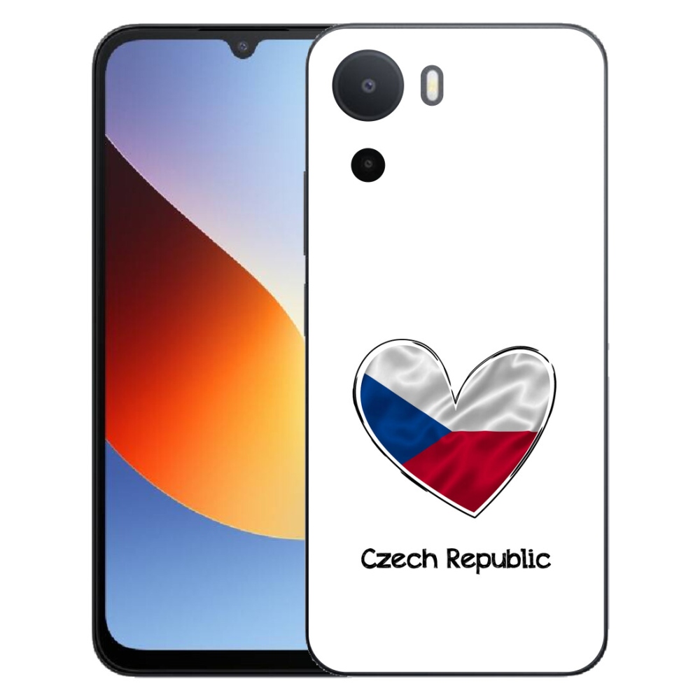 mmCase géltok a Xiaomi Redmi A7 Pro-hoz – zászló, szív, fehér háttér