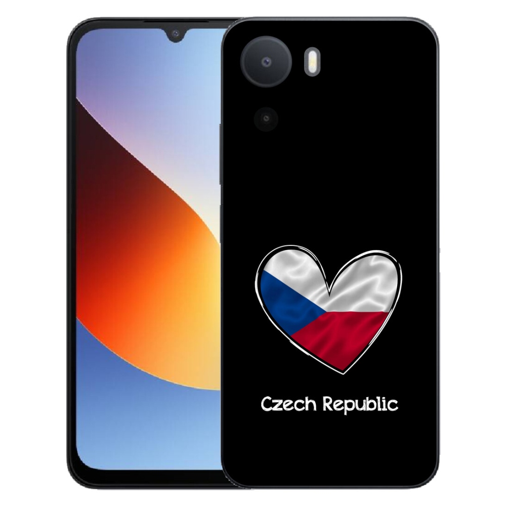 mmCase géltok a Xiaomi Redmi A7 Pro-hoz – zászló, szív, fekete háttér