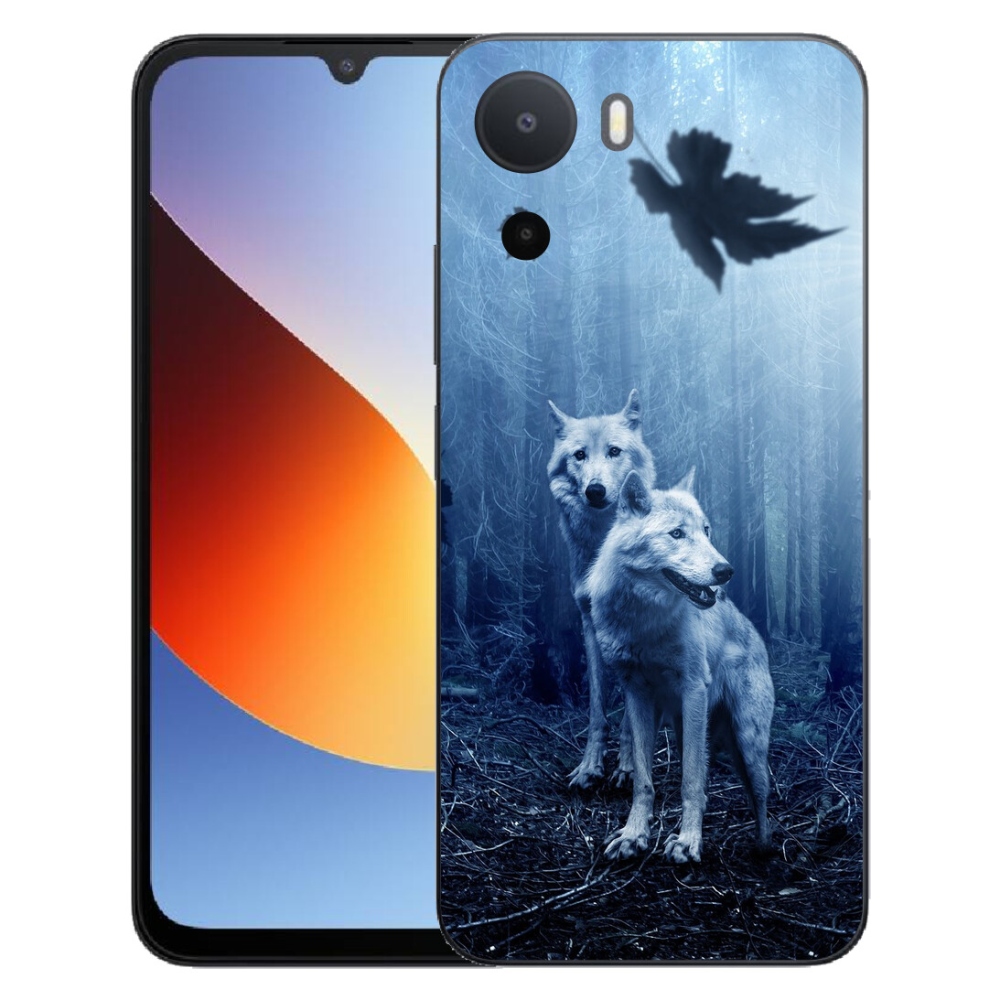 mmCase géltok a Xiaomi Redmi A7 Pro-hoz – farkasok az erdőben