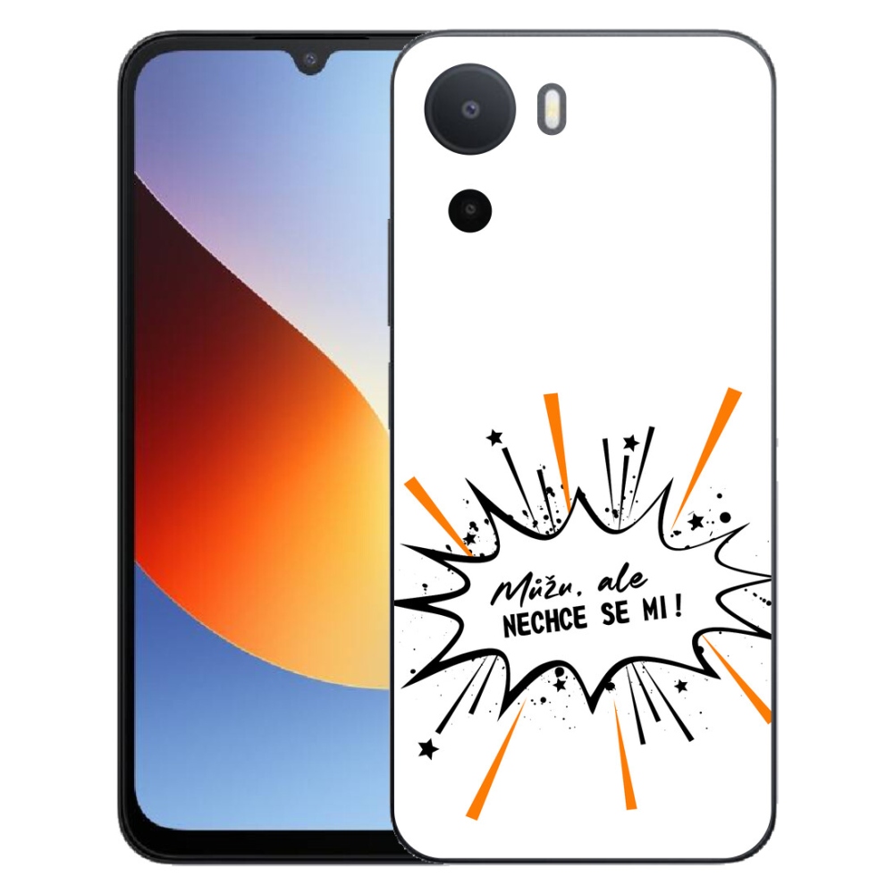 mmCase géltok a Xiaomi Redmi A7 Pro-hoz – vicces felirat, 11, fehér háttér