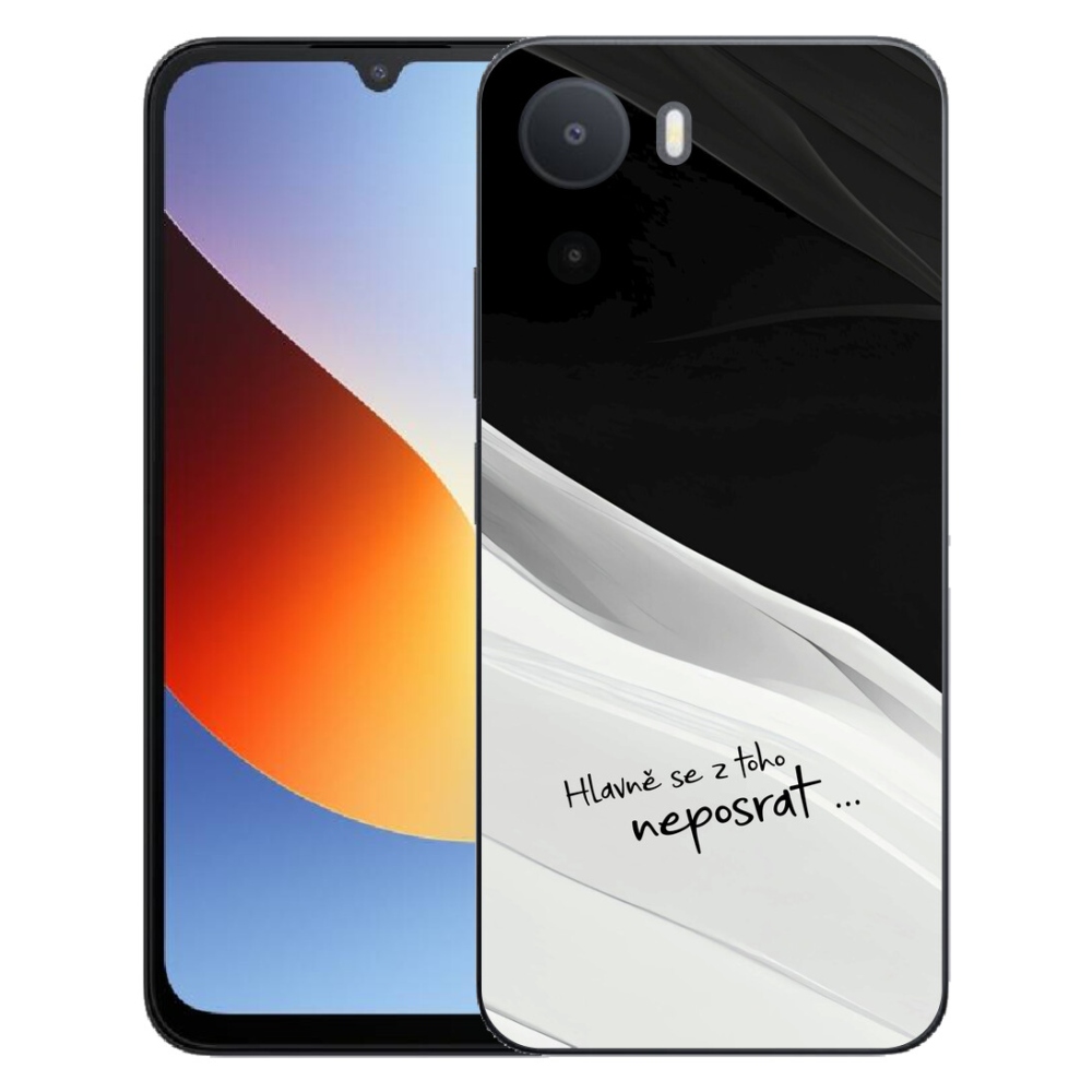 mmCase géltok a Xiaomi Redmi A7 Pro-hoz – vicces felirat, 13 fekete-fehér háttér