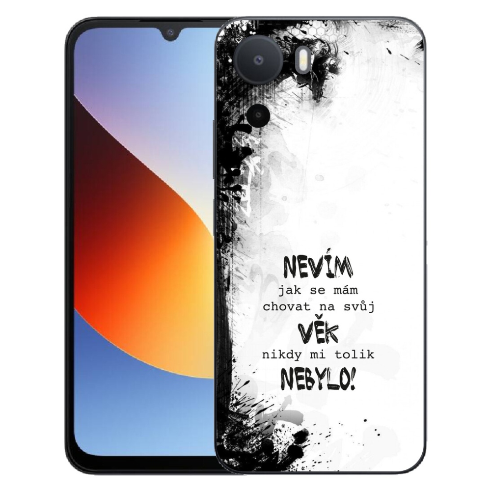 mmCase géltok a Xiaomi Redmi A7 Pro-hoz – vicces felirat, 14, fehér háttér