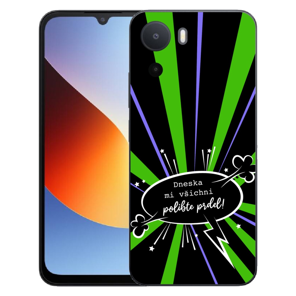 mmCase géltok a Xiaomi Redmi A7 Pro-hoz – vicces felirat, 15, fekete háttér