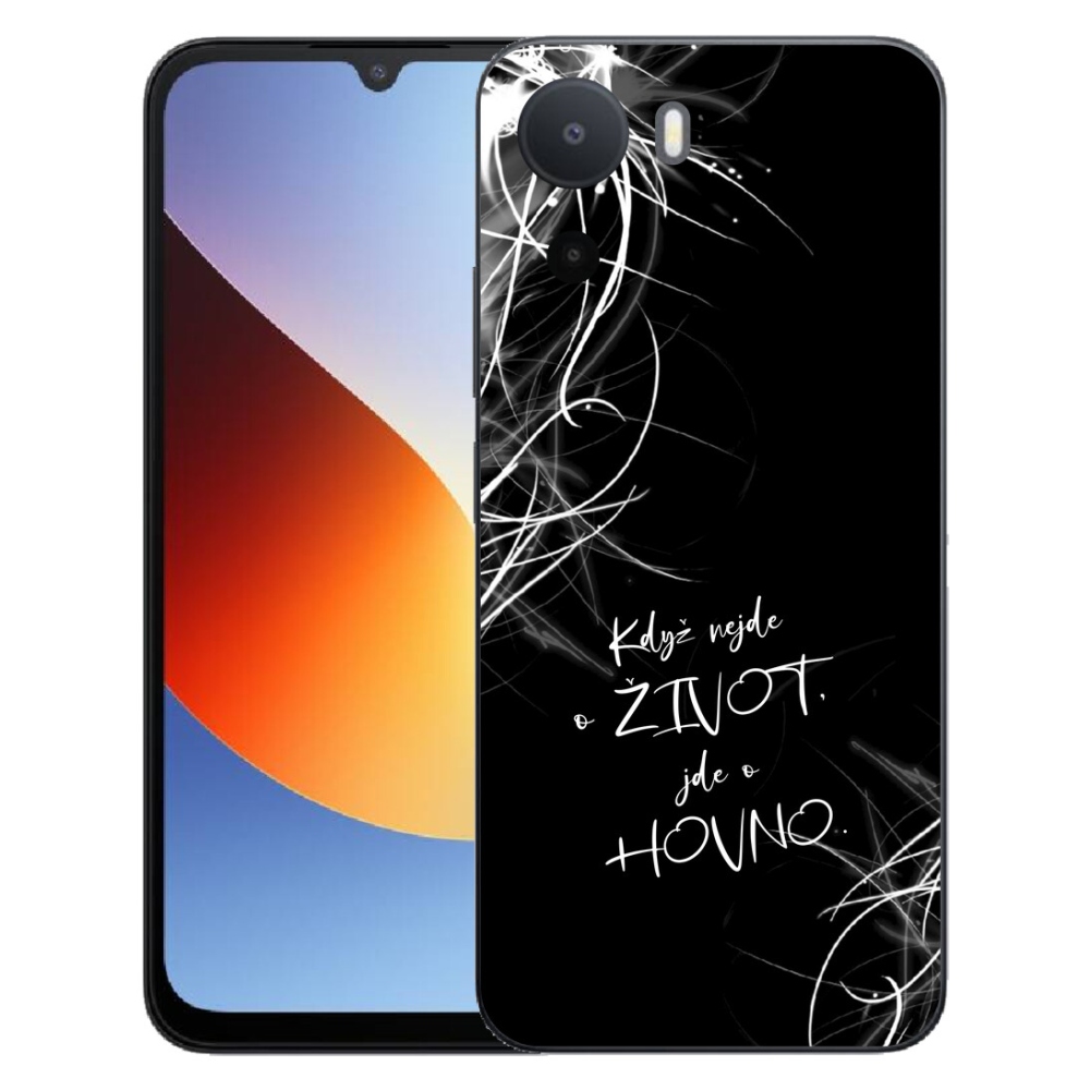 mmCase géltok a Xiaomi Redmi A7 Pro-hoz – vicces felirat, 16, fekete háttér