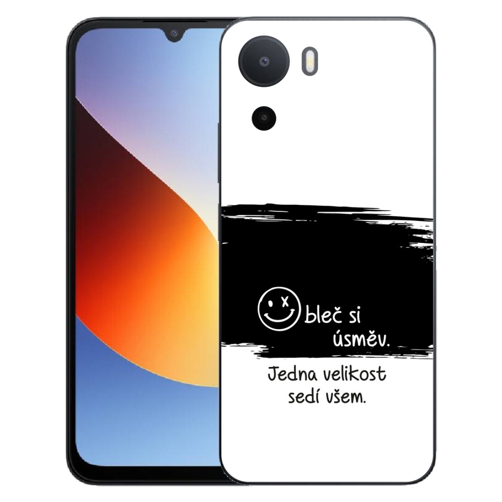 mmCase géltok a Xiaomi Redmi A7 Pro-hoz – vicces felirat, 8 fekete-fehér háttér