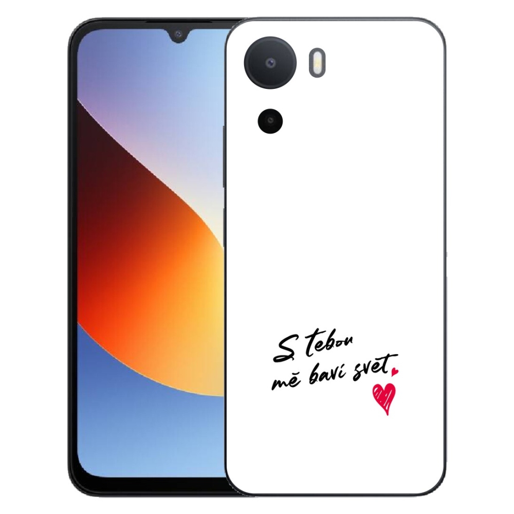 mmCase gél tok a Xiaomi Redmi A7 Pro-hoz – szerelmes felirat, 1 db, fehér háttérrel