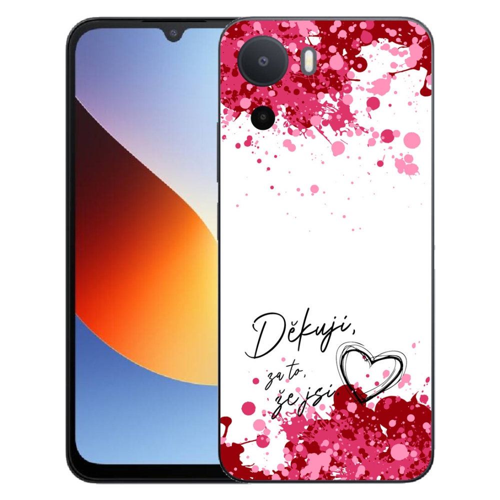 mmCase gél tok a Xiaomi Redmi A7 Pro-hoz – „Szerelmes” felirat, 2 fehér háttérrel