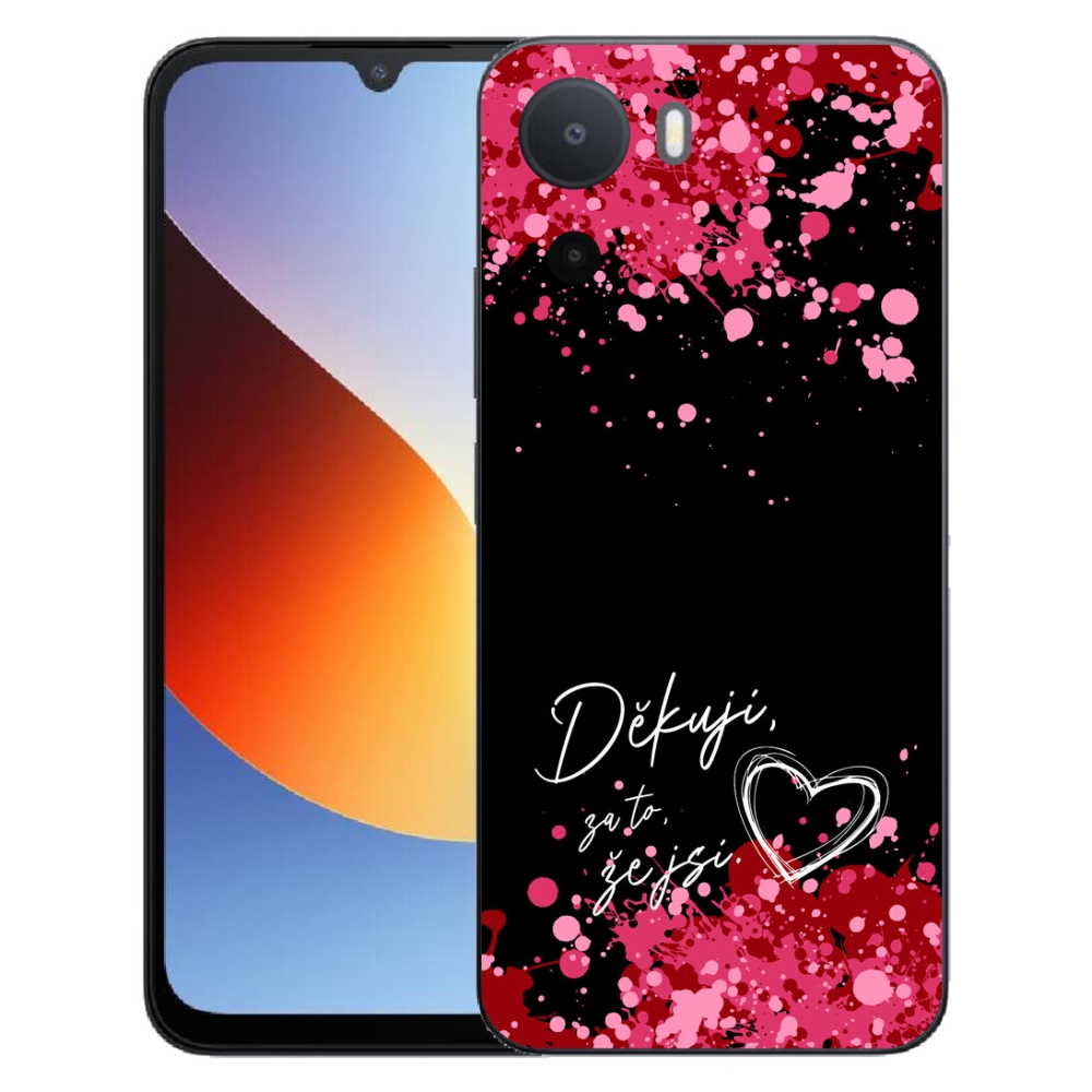 mmCase géltok a Xiaomi Redmi A7 Pro-hoz – „Szerelmes szöveg 2” fekete háttérrel