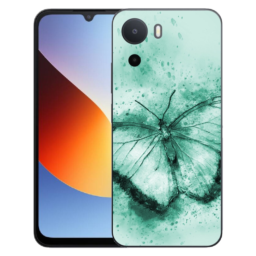 mmCase gélhuzat a Xiaomi Redmi A7 Pro-hoz – zöld pillangó