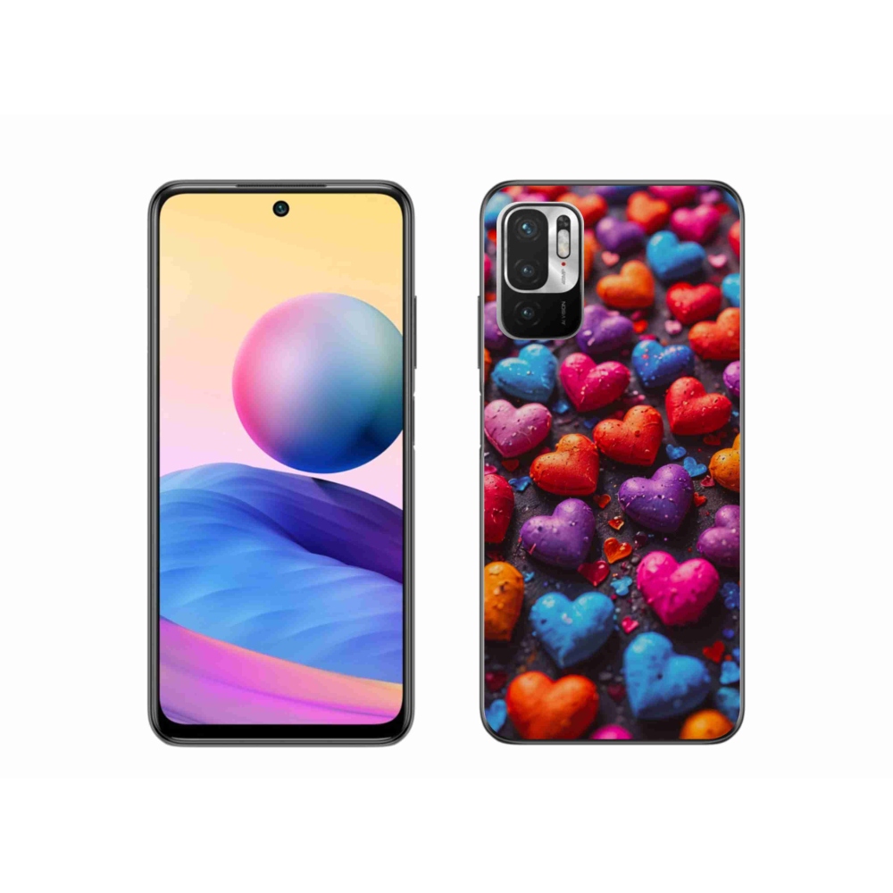 Gél borítás mmCase a Xiaomi Redmi Note 10 5G-hez - színes szív