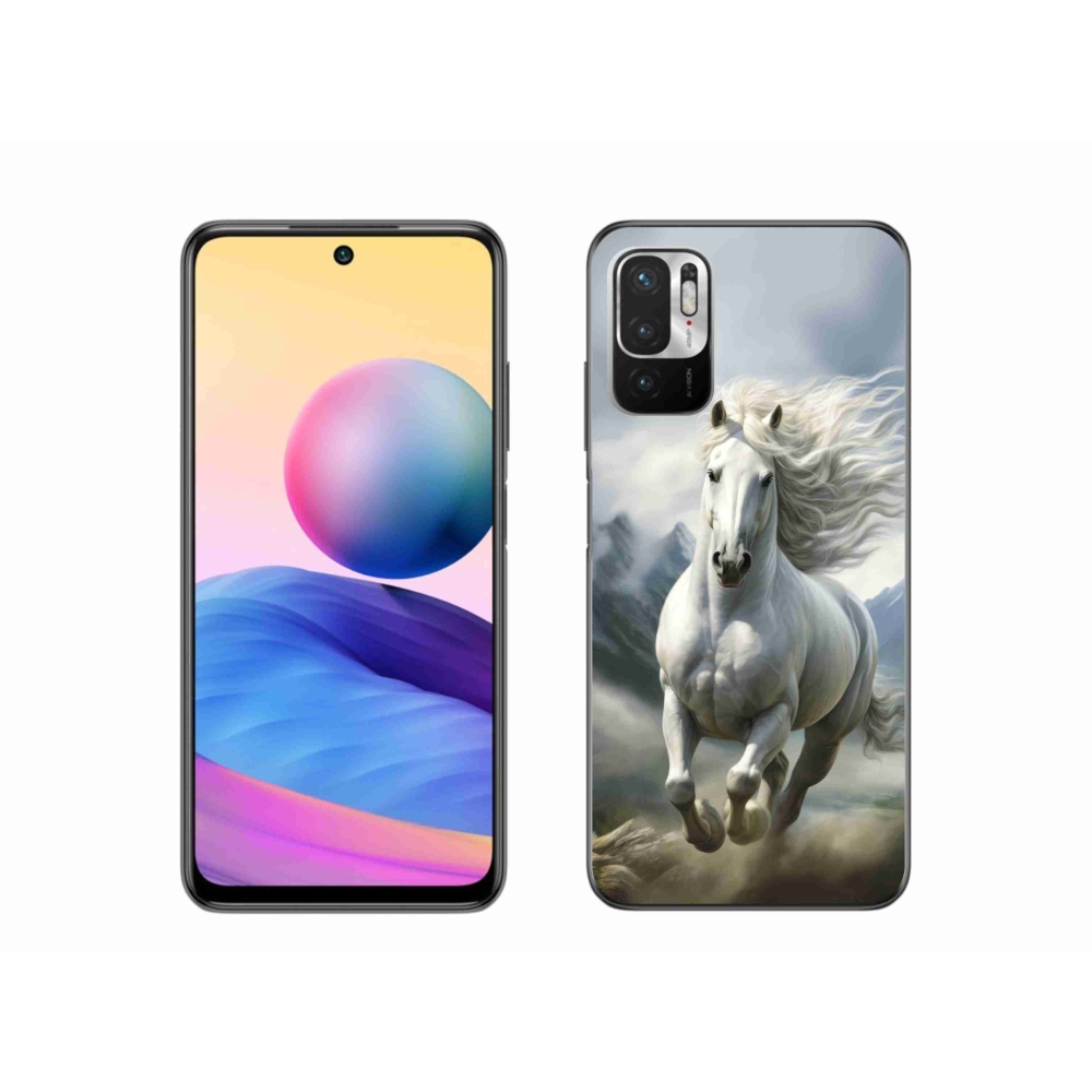 Gél borító mmCase a Xiaomi Redmi Note 10 5G-hez - futó fehér ló 3