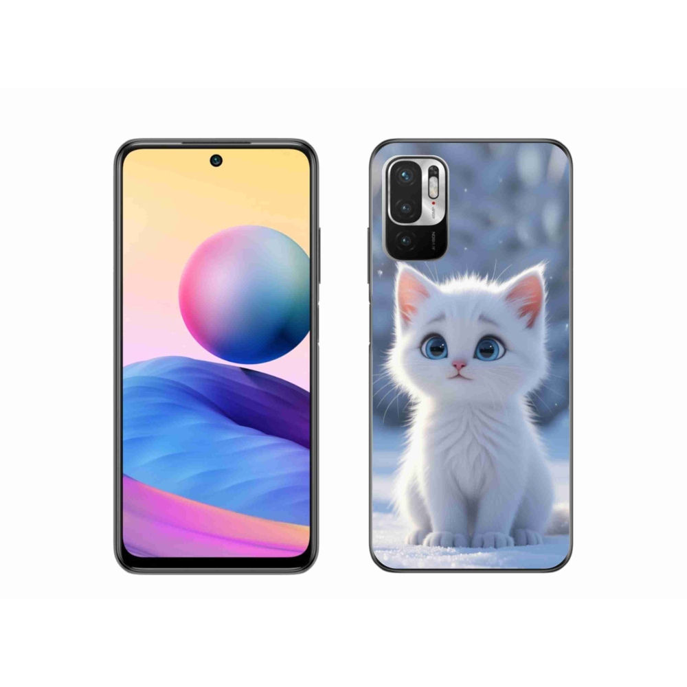Gél borítás mmCase a Xiaomi Redmi Note 10 5G-hez - fehér cica 3