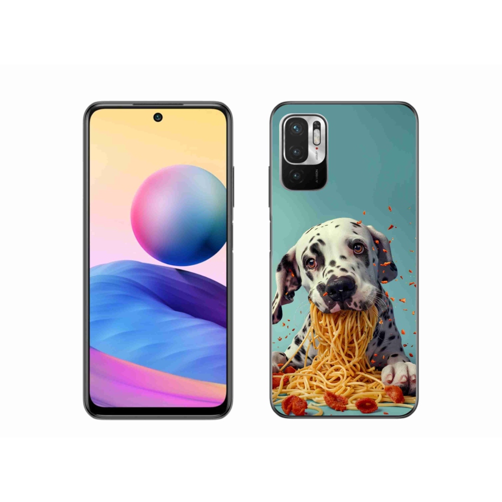 Gél borítás mmCase a Xiaomi Redmi Note 10 5G-hez - Dalmata és spagetti