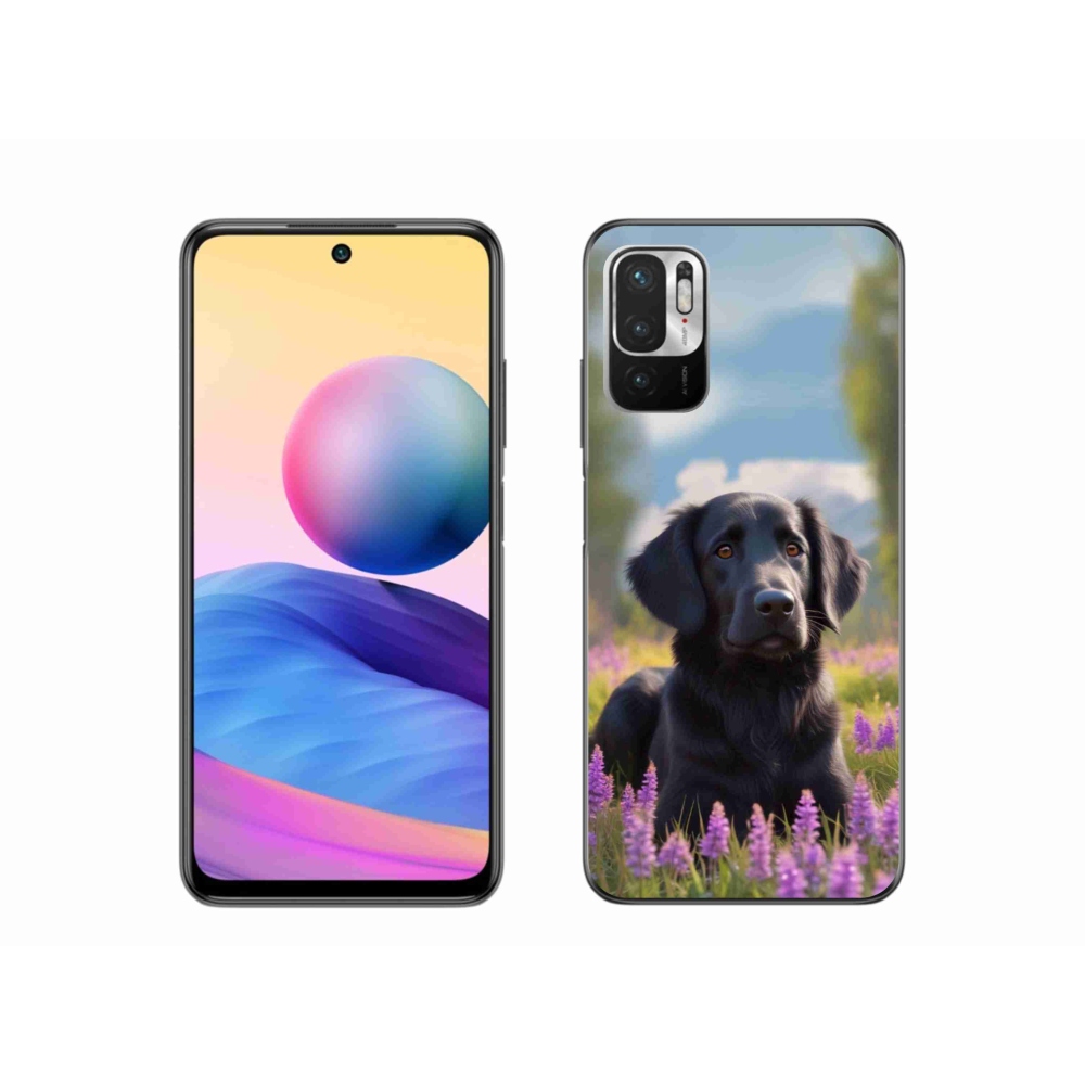 Gél borítás mmCase a Xiaomi Redmi Note 10 5G számára - elegáns fekete retriever