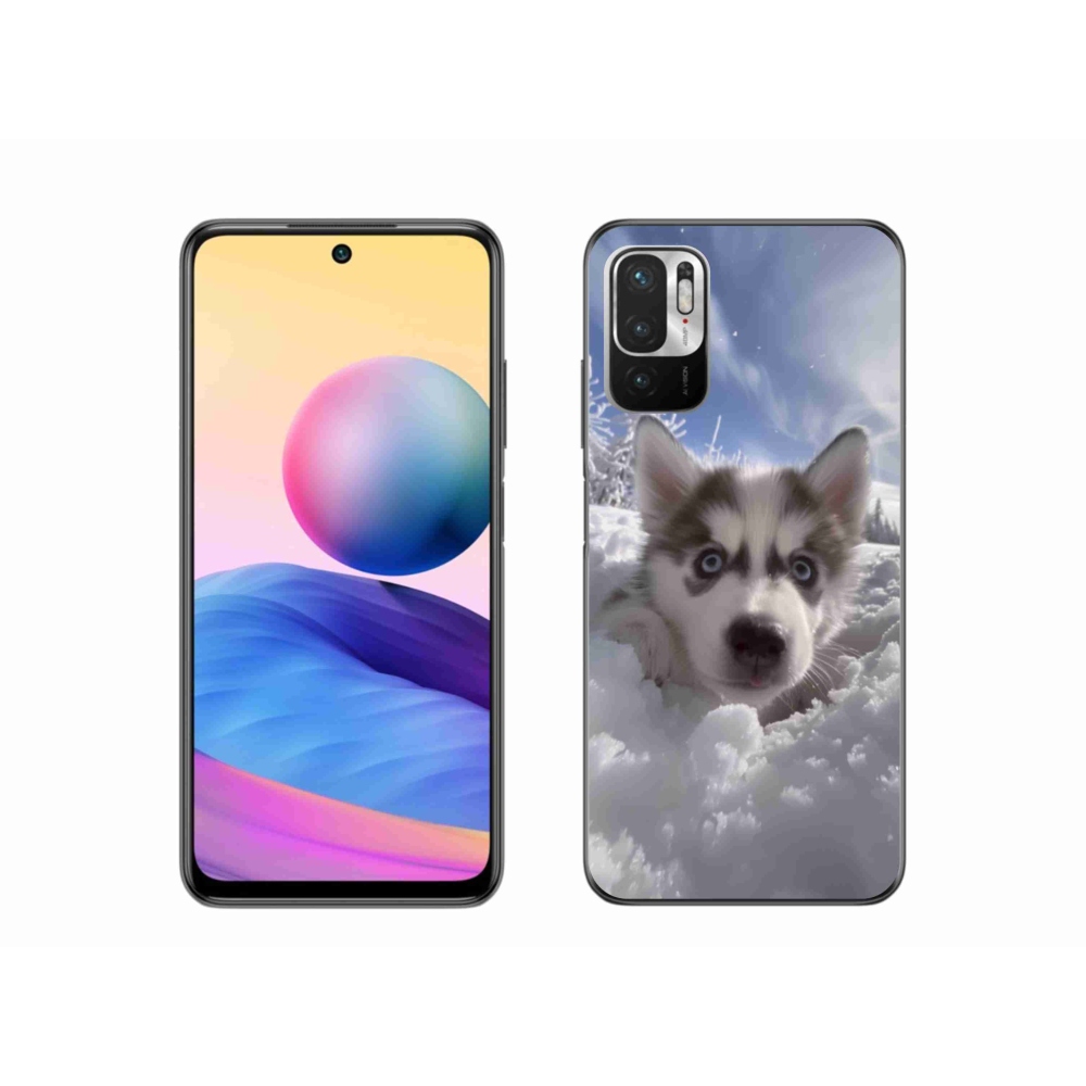 Gél borítás mmCase a Xiaomi Redmi Note 10 5G-hez - husky a hóban